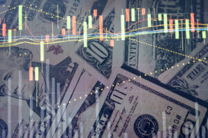 Stock,Market,Data,On,Digital,Led,Display.,A,Number,Of