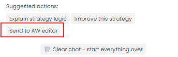 Suggested actions - Send to AW editor